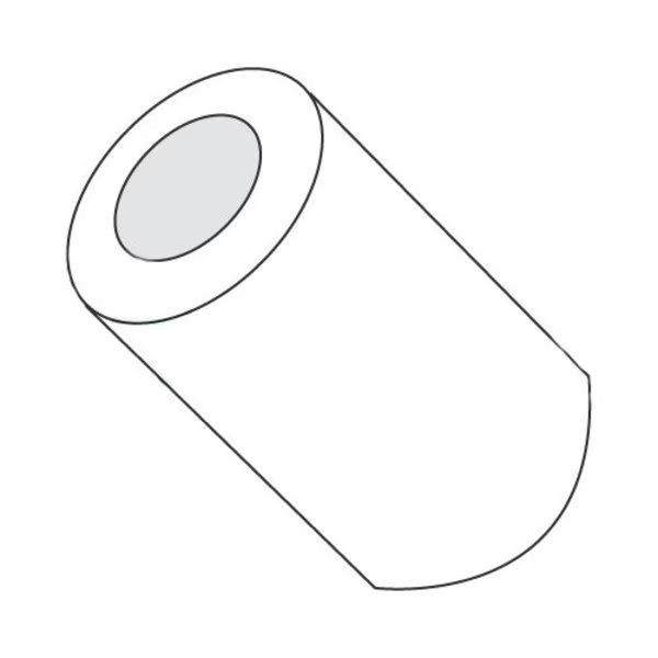 Round Spacer, #4 Screw Size, Natural Nylon, 1 in Overall Lg, 0.114 in Inside Dia, Newport Fasteners, Mfr#: 285064